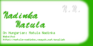nadinka matula business card